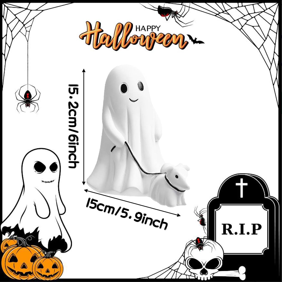 Ghost Walking Dog Statue - size reference