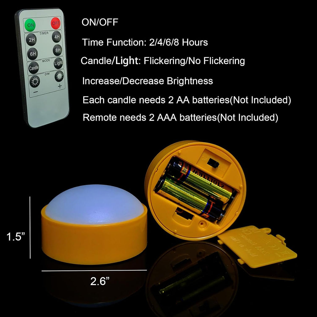 Remote control and battery compartment for Halloween LED lights